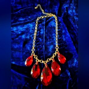 Ruby gold necklace